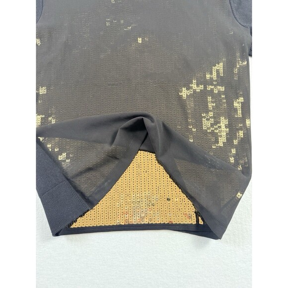 Ted Baker Black Gold Sequin Front Sweater XS Size 0 Long Sleeve - Picture 4 of 5